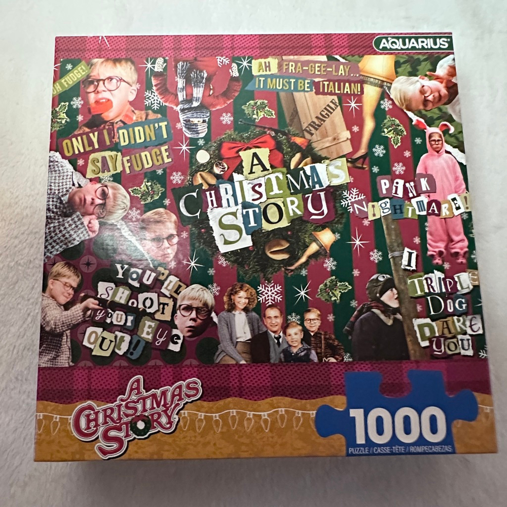 Aquarius A Christmas Story 1000 Piece Puzzle 19x27 Movie Puzzle NIB